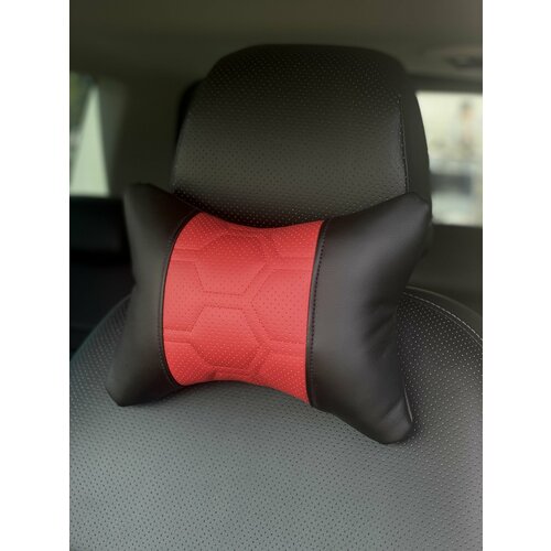 Подушка автомобильная из экокожи под голову, подголовник в машину для водителей
