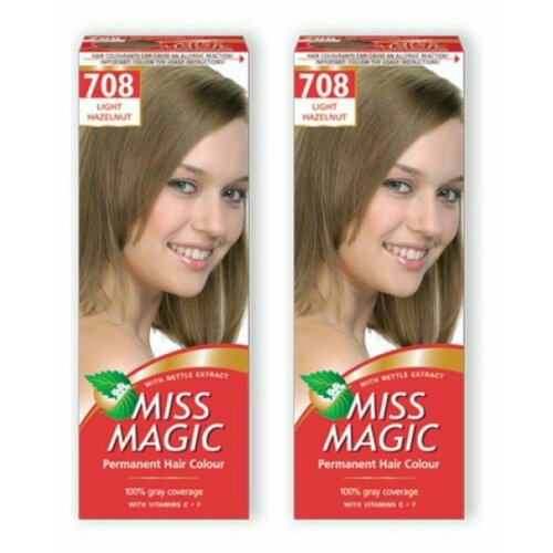 MISS MAGIC Краска для волос тон 708 Светлый лесной орех 50 мл 2 штуки 569₽