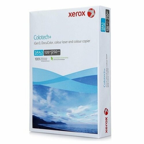 Бумага XEROX Colotech+ немелованная SRA3 (320 x 450 мм) 120 г/м2, 250 листов, 003R98849R бумага xerox sra3 colotech 003r98849r 120 г м² 250 л белый