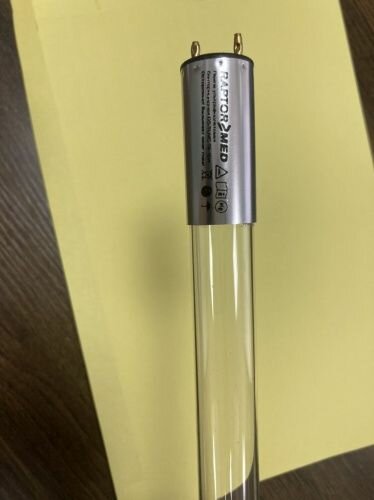 фото Лампа бактерицидная DS-TUVC-T8-254-15W-20 20 мм RaptorMed безозоновая T8 15 Вт 9000 часов