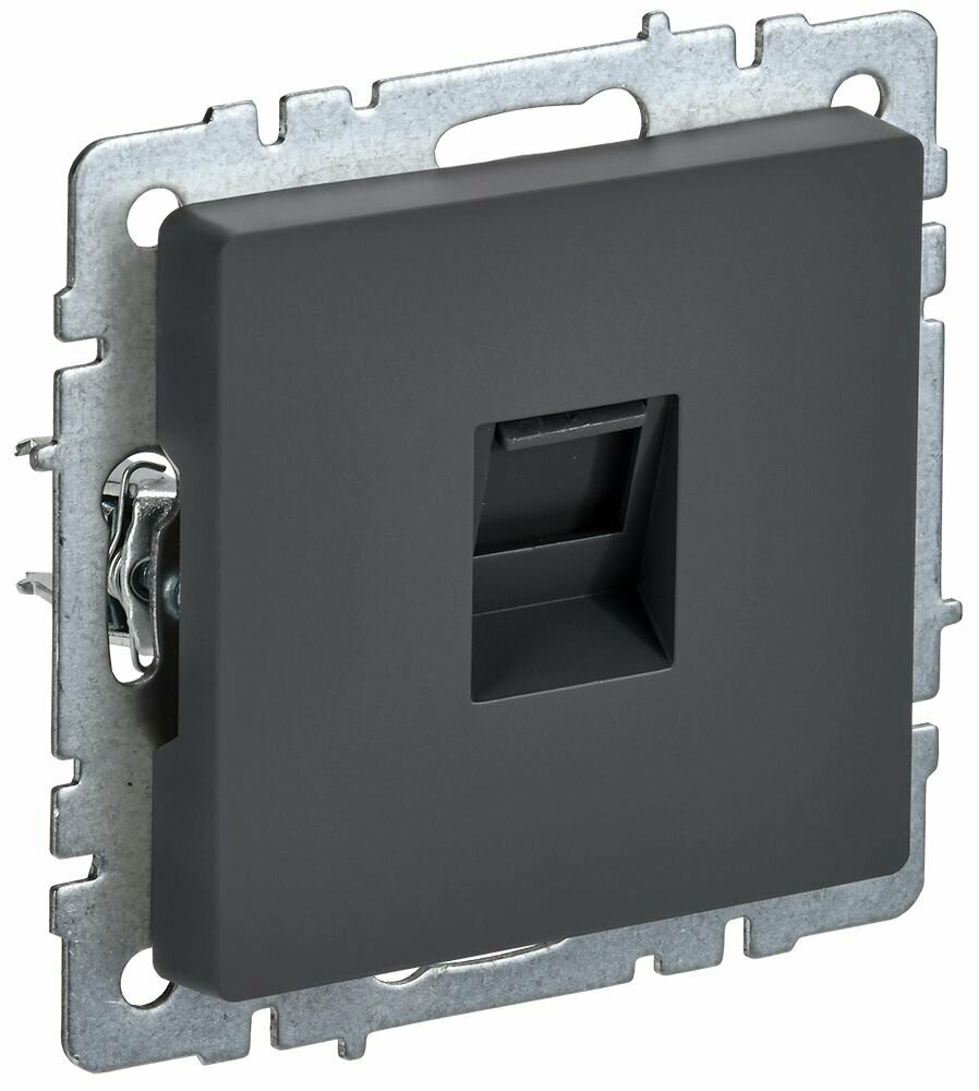 Розетка компьютерная RJ45 кат.5е (Графит), IEK Brite