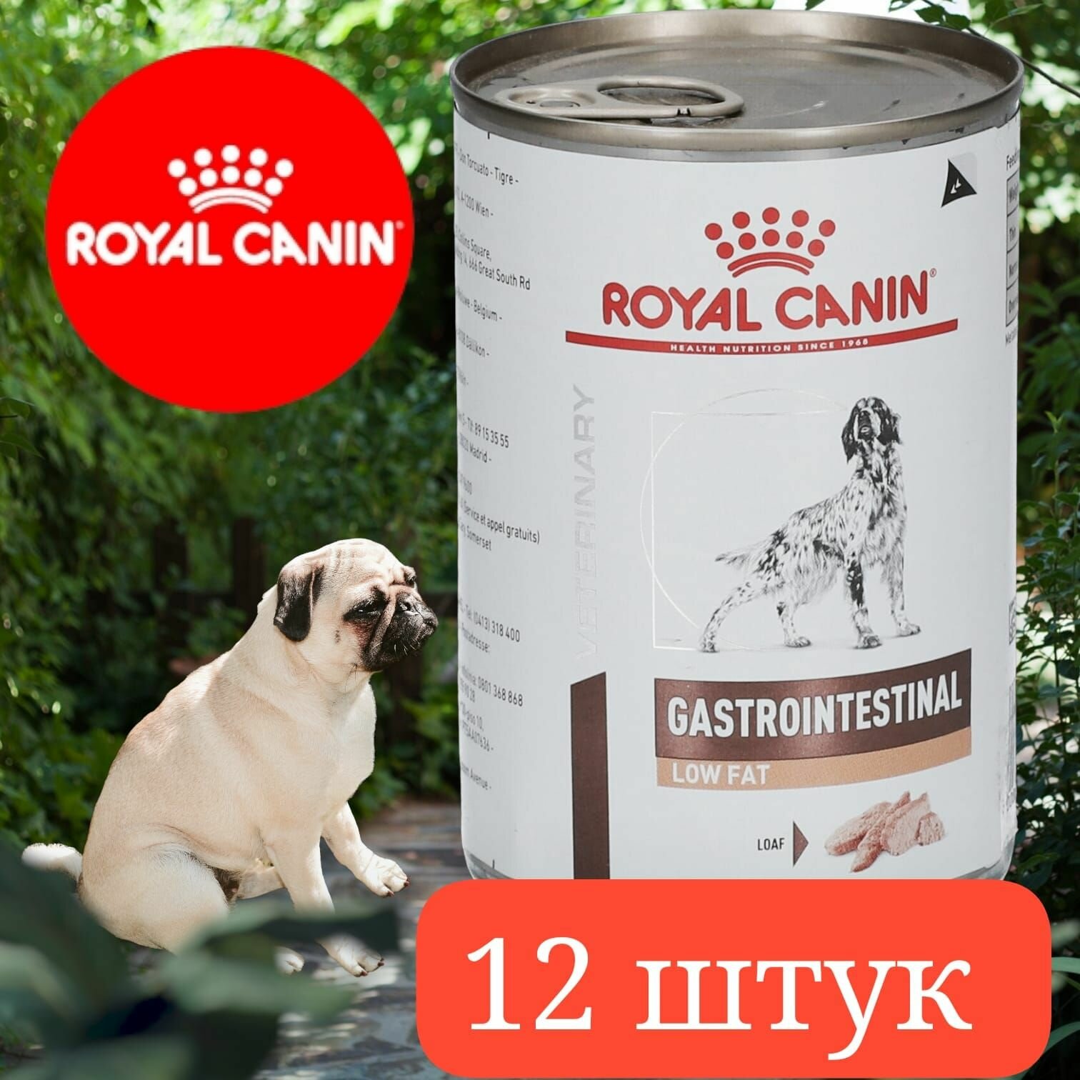 фото Royal Canin Gastrointestinal Low Fat (паштет) Влажный диетический корм для собак при нарушениях пищеварения