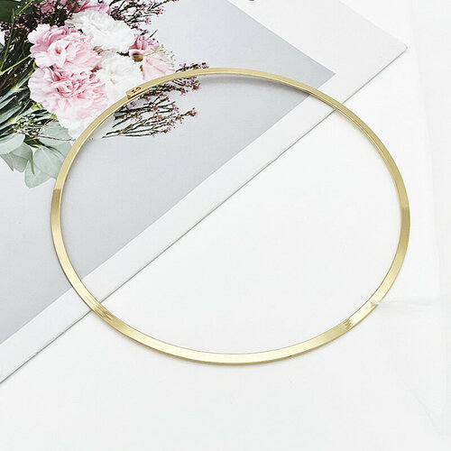 Колье, длина 41 см, золотистый