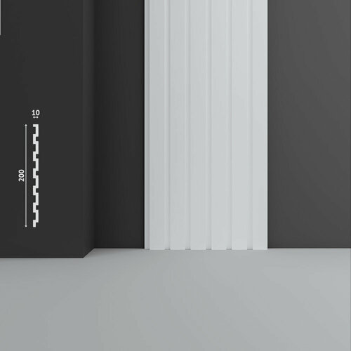 Декоративные стеновые панели из дюрополимера Decostar (Декостар) для внутренней отделки стен, 200х6х3000 мм, SK-P-100, белый