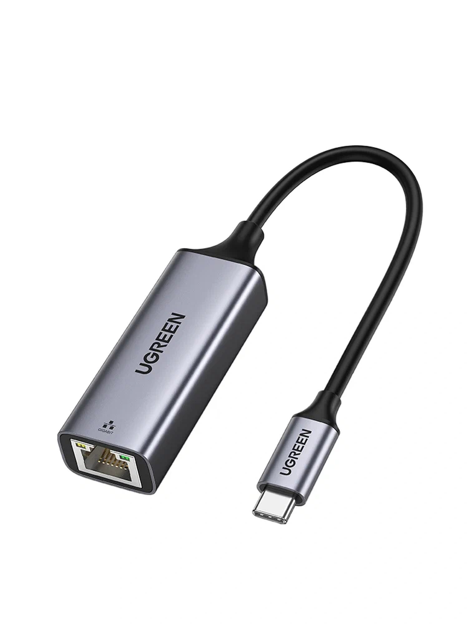 Адаптер UGREEN CM199 (50737) USB Type C to 10/100/1000M Ethernet Adapter. Цвет: серый космос