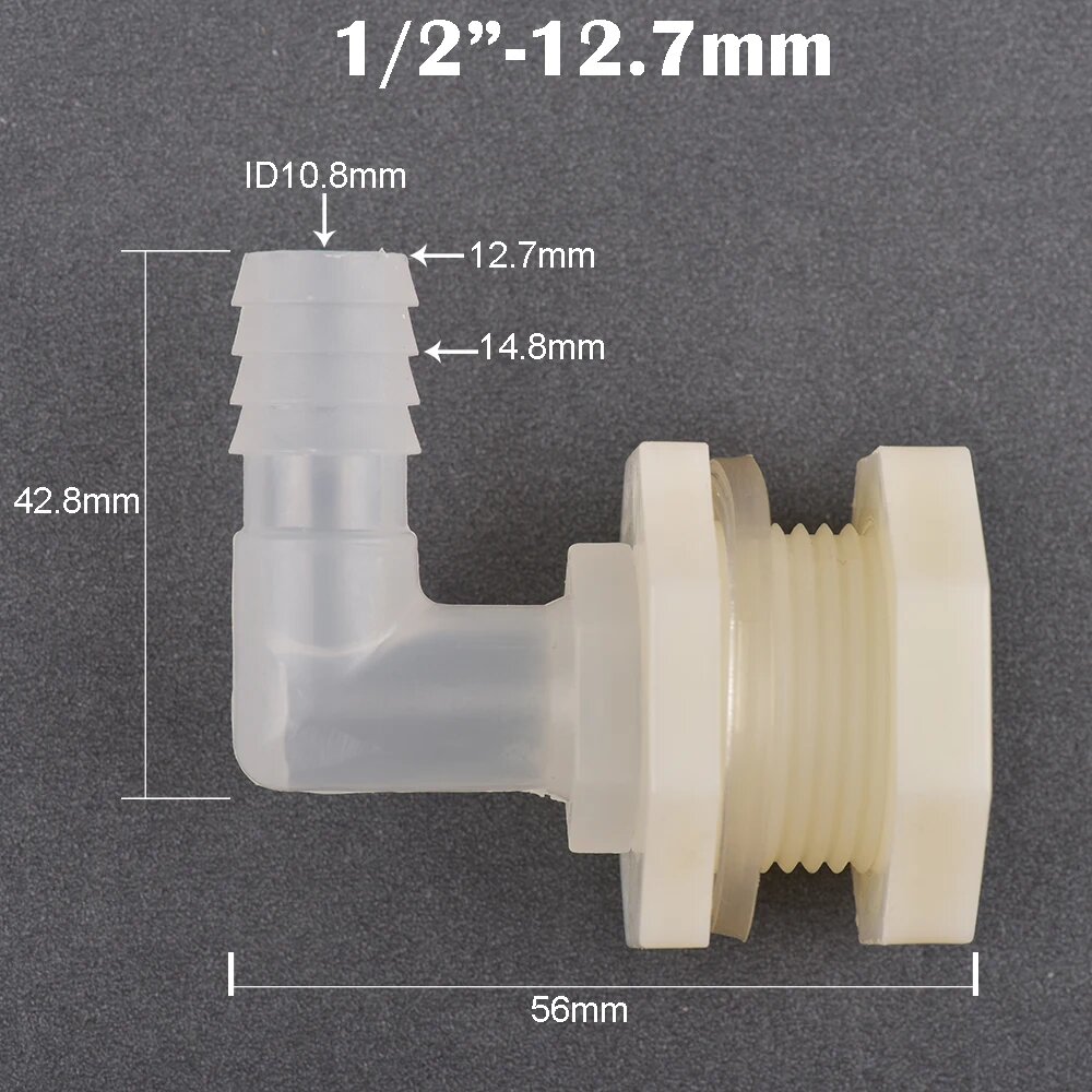 Соединитель для садового шланга GI Yuling ABS пластик 1/2"-6.4~20мм