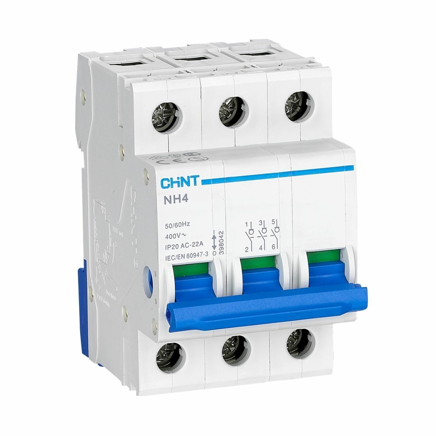 Выключатель-разъединитель нагрузки Рубильник CHINT NH4 3P 100A (DB) (R) 398042