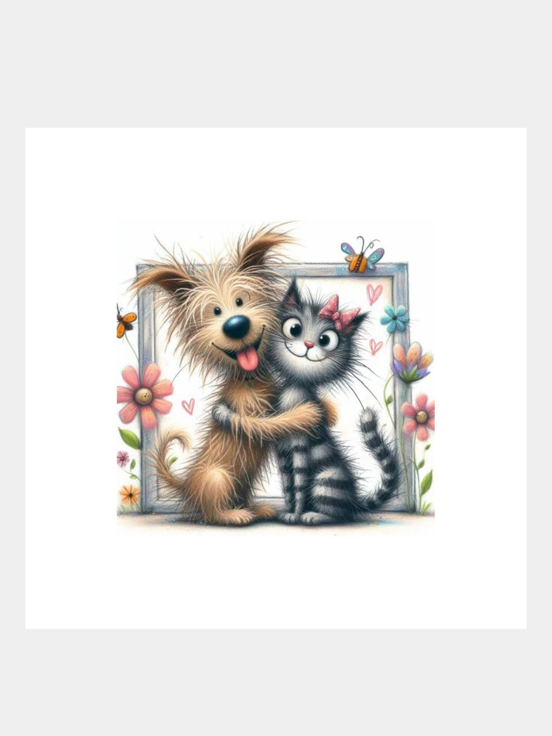 Алмазная мозаика с изображениями кошки, картина алмазная по номерам, стикеры для детей, набор для творчества — фото 1