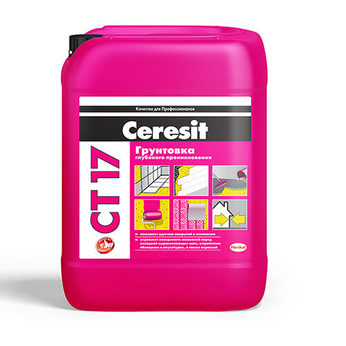 Грунтовка универсальная Церезит CT 17 PRO глубокого проникновения с индикатором лето 10 л