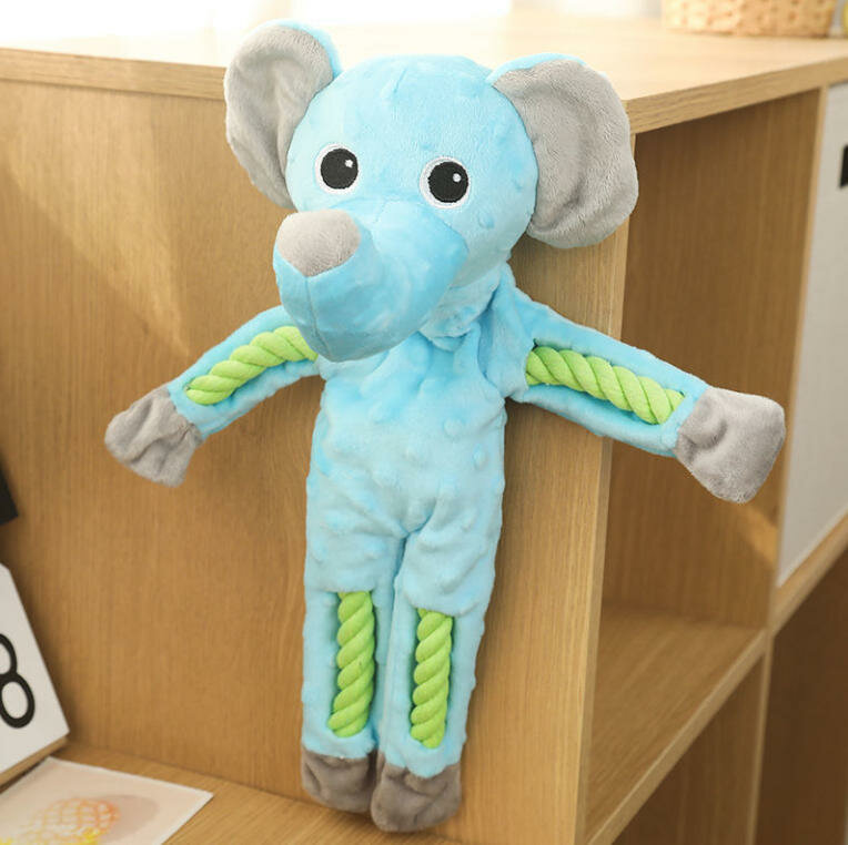 Игрушка для домашних животных хлопчатобумажная веревка для снятия скуки плюшевая игрушка синего цвета