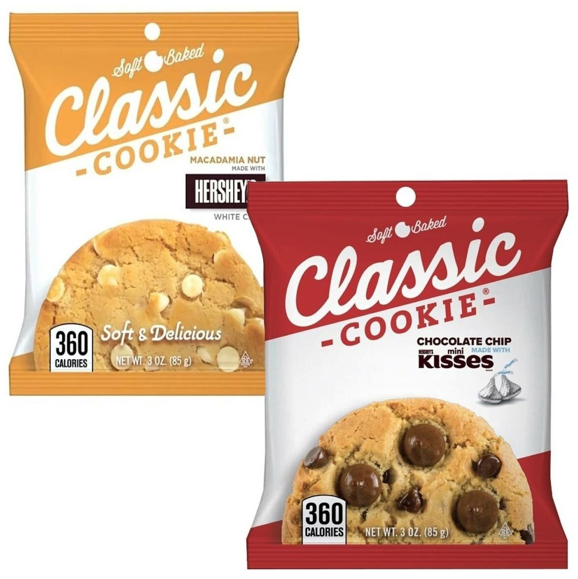 Печенье Hershey’s Classic Cookies Macadamia Nut + Hershey’s Kisses (2 шт. по 85 гр.)