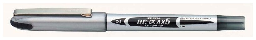 Ручка-роллер черная 0.5 мм ZEB-ROLLER BE&AX5 (EX-JB6-BK)