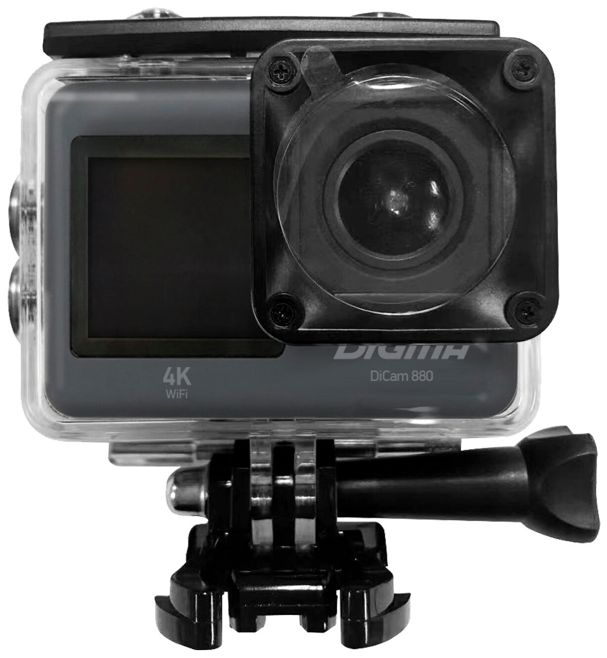 Экшн-камера Digma DiCam 880 (внешний микрофон/пульт ДУ), 4K, WiFi, черный [dc880] - фото №2
