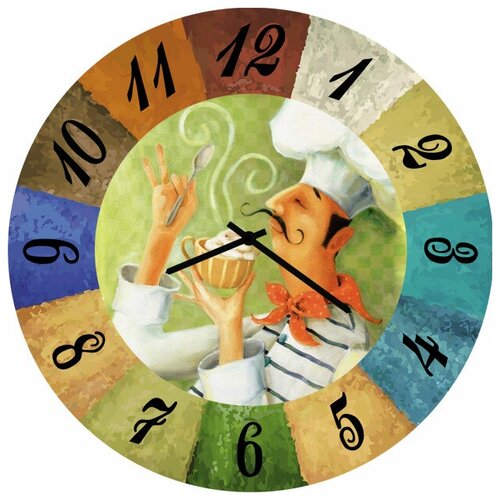 фото Svs настенные часы svs 4002700 повар на дегустации