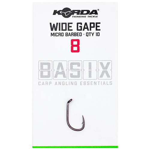 фото Крючок korda basix wide gape №8 с микробородкой 10шт