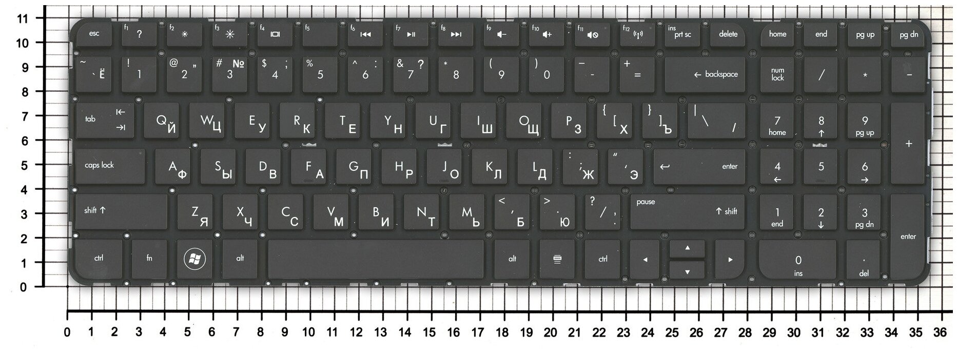 Клавиатура для ноутбука HP Envy m6-1254eo черная без рамки