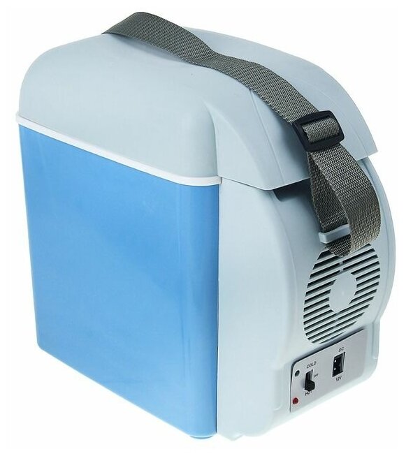 --- Автохолодильник 7.5 л, 12 В, с функцией подогрева, серо-голубой