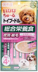 Лакомство Japan Premium Pet INABA для пуделей с функцией ухода за кожей и шерстью, 14 г х 4 шт