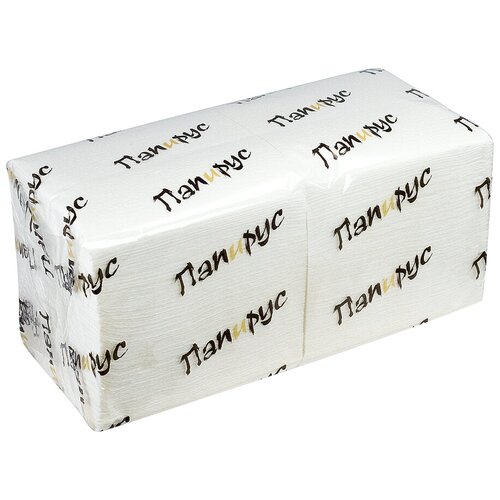 Салфетка бумажная белая 24х24 см 1-сл 400 шт/уп папирус 1 уп