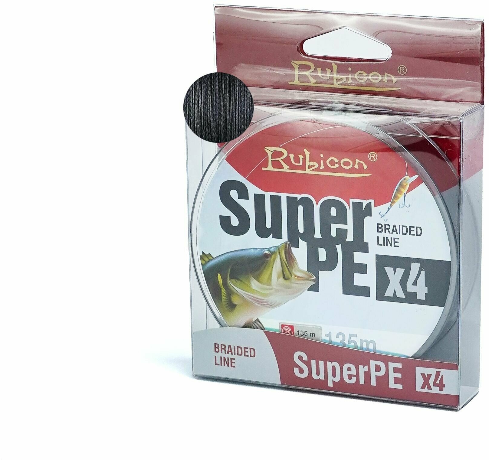 Плетеный шнур для рыбалки RUBICON Super PE 4x 135 м black 010mm