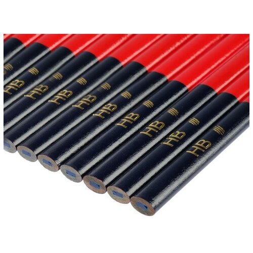 Карандаши строительные LOM, двухцветные, 180 мм, 12 шт. 5082570 карандаш карандаш строительный карандаши столярные строительные