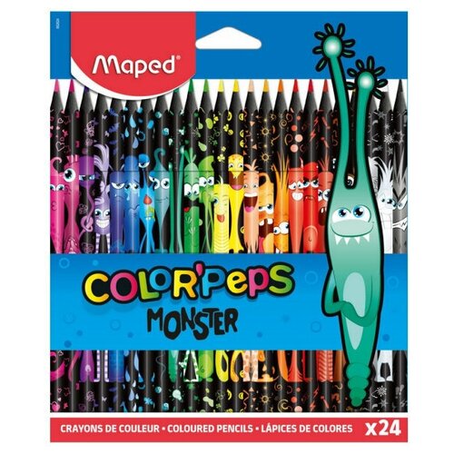 Maped Карандаши цветные Color'Peps Monster 24 цвета (862624) разноцветный