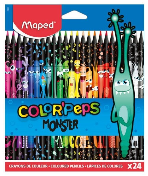 Maped Карандаши цветные Color'Peps Monster 24 цвета (862624)