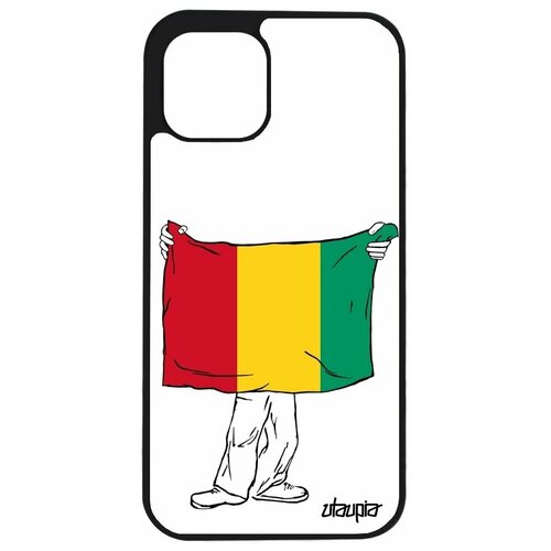 фото Чехол для мобильного apple iphone 12 pro, "флаг гвинеи с руками" патриот государственный utaupia