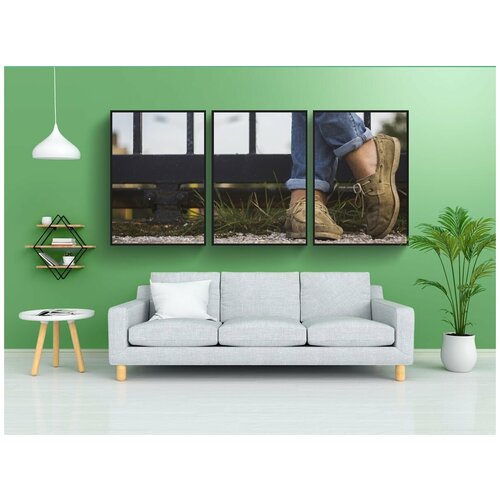 фото Набор модулных постеров для интерьера "туфли, мокасины, джинсы" 60x90 см. в тубусе, без рамки lotsprints