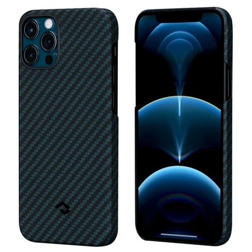 фото Чехол pitaka magez (ki1208p) для iphone 12 pro (black/blue)