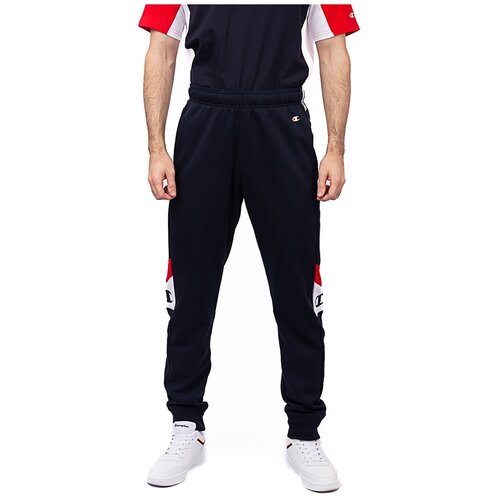 фото Rib cuff pants, брюки, (nny/wht/hrr) синий/белый/красный, xs champion
