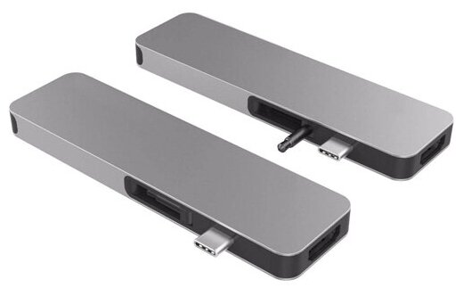 Хаб HyperDrive SOLO 7-in-1 USB-C Hub для MacBook серый космос (GN21D-GRAY)