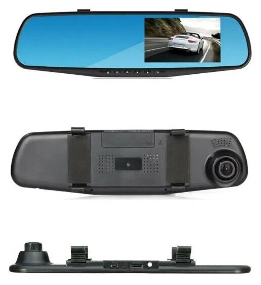 Видеорегистратор зеркало JBH PN10 с двумя камерами Full HD 1080 (1920x1080) / увеличенный LCD монитор 45" / ночная съемка / помощь при парковке