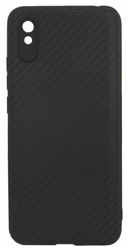 Силиконовый чехол имитация карбона Xiaomi Redmi 9A Черный