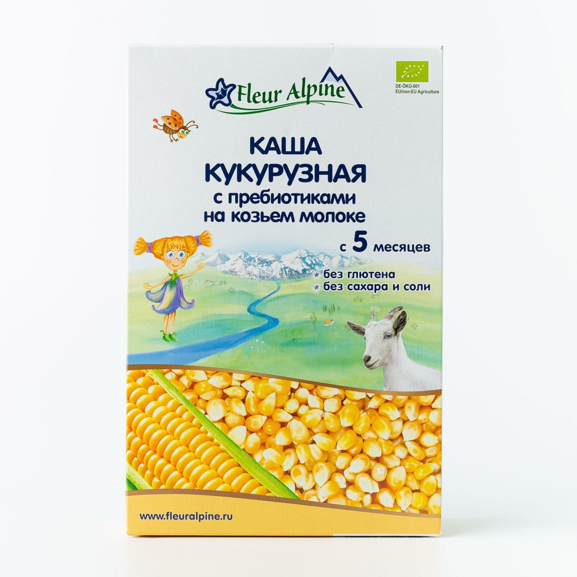 Каша на козьем молоке Fleur Alpine Органик Кукурузная с пребиотиками, 200 г - фото №16