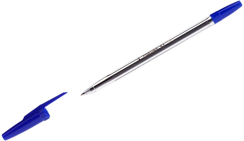 Ручка шариковая Corvina 51 Classic (0.7мм, синий цвет чернил, корпус прозрачный) 1шт. (40163/02)