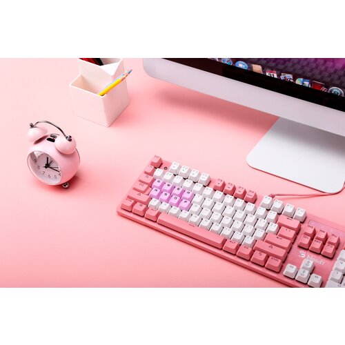 Клавиатура A4Tech Bloody B800 Dual Color механическая розовый/белый USB for gamer LED