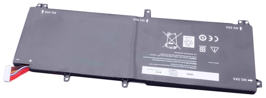 Аккумулятор (совместимый с H76MV, T0TRM) для ноутбука Dell XPS 15 9550 11.1V 5200mAh черный