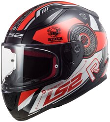 Шлем LS2 FF353 RAPID Stratus (S, Gloss Black Red Silver)