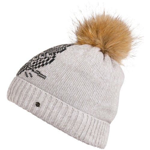 фото Шапка женская finn flare, цвет: светло-серый w19-12165_211, размер 56