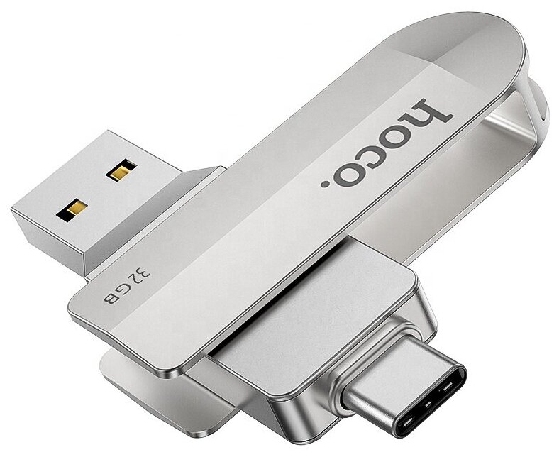 USB Flash Drive 32GB Smart Type-C (UD10) 2 в 1, скорость записи 15-30 МБ/С, скорость чтения 80-120МБ/С