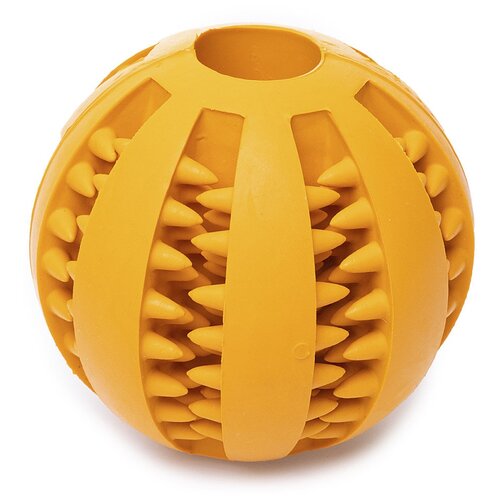 Игрушка для собак резиновая DUVO+ Мяч зубочистик, оранжевый, 7см (Бельгия) игрушка для собак резиновая duvo мяч игольчатый оранжевая 8см бельгия