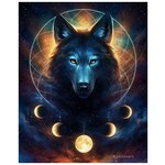 Картина по номерам Colibri Лунный волк 40х50 Холст на подрамнике - изображение