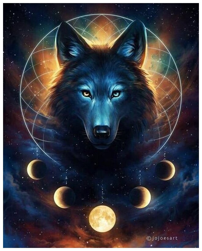 Картина по номерам Colibri Лунный волк 40х50 Холст на подрамнике