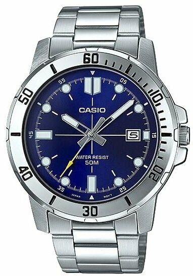 Наручные часы CASIO Collection Men MTP-VD01D-2E, серебряный, серый — купить в интернет-магазине по низкой цене на Яндекс Маркете