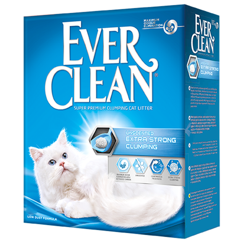 EVER CLEAN MULTIPLE CAT наполнитель комкующийся для туалета кошек с ароматизатором красная полоска (10 л) ever clean наполнитель для кошачьего туалета multiple cat 2x6 л