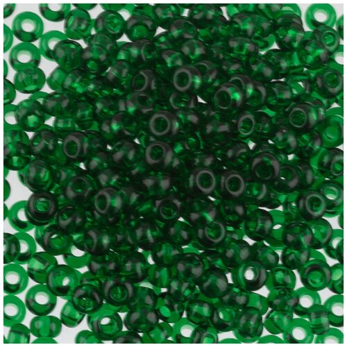 Бисер круглый Gamma 2, 10/0, 2,3 мм, 50 г, 1-й сорт, B108, зеленый