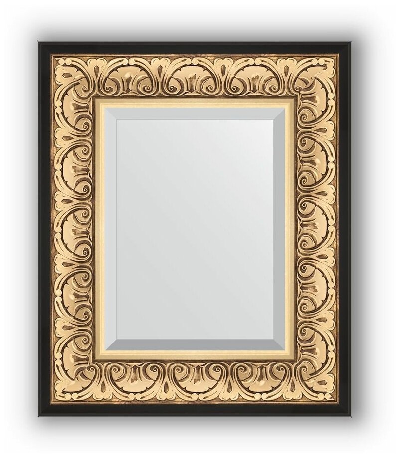 Зеркало 50х60 см барокко золото Evoform Exclusive BY 1373