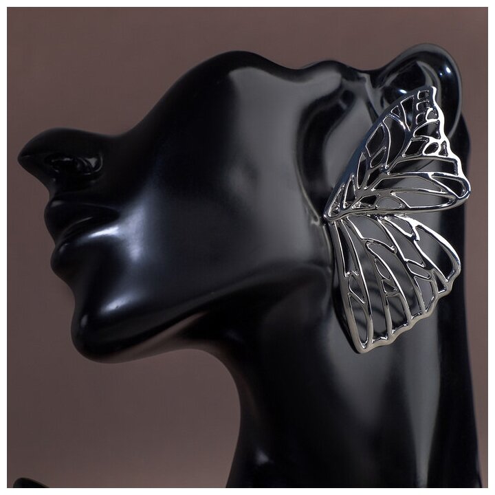 Серьги металл "Бабочки" 