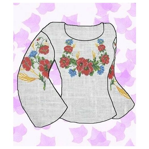 фото Набор заготовка для женской рубашки размер 44-56 0 каролинка кбс/лен/-01 каролинка кбс/лен/-01)